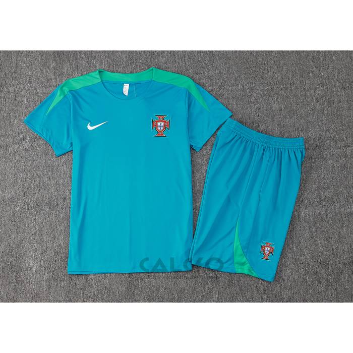 Tuta da Track Portogallo Manica Corta 2024-2025 Verde - Pantaloncini